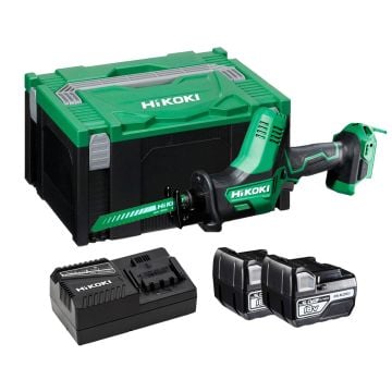HiKOKI CR18DAJJZ 18v Cordless Reciprocating Saw Inc 2x 5.0Ah Batts
