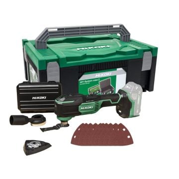 HiKOKI CV18DAW2Z 18v Brushless Multi Tool Body Only In Carry Case With Accessories