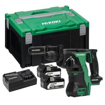 HiKOKI DH18DBL/JP 18v Brushless Cordless SDS+ Plus Hammer Drill Inc 2x 5.0Ah Batts