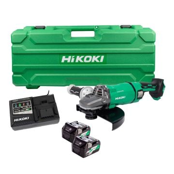 HiKOKI G3623DAJAZ 36v MULTI VOLT Brushless 230mm Angle Grinder Inc 2x 2.5Ah Batts