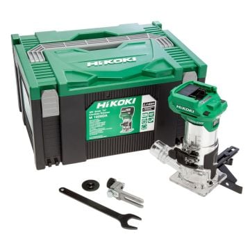 HiKOKI M1808DAJ2Z 18v Cordless Brushless 1/4" Router Trimmer Body Only In Carry Case