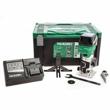 HiKOKI M1808DAJPZ 18v Cordless Brushless 1/4" Router Trimmer Inc 1x 5.0Ah Battery