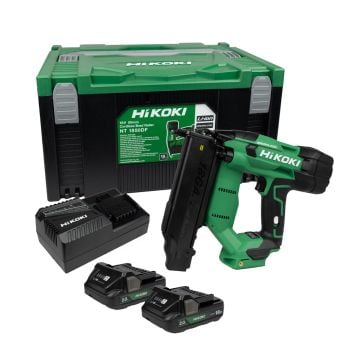 HiKOKI NT1850DFJXZ 18v Cordless Brushless 18G Finishing Brad Nailer Inc 2x 2.0Ah Batts