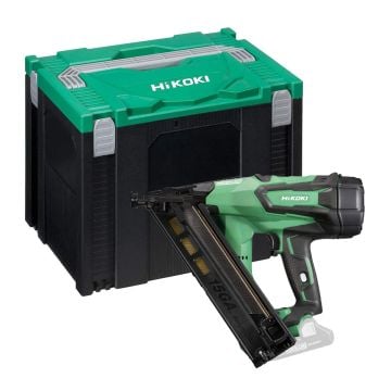 HiKOKI NT1865DMAJ4Z 18v Cordless Brushless 15 Gauge Angled Finish Nailer Body Only In Carry Case