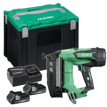 HiKOKI NT1865DMJXZ 18v Cordless Brushless Straight Finish Nailer Inc 2x 3.0Ah Batts