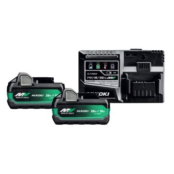 HiKOKI UC18YSL3JHZ MULTI VOLT Battery Starter Kit Inc 2x 18v 5.0Ah / 36v 2.5Ah MULTI VOLT Batteries