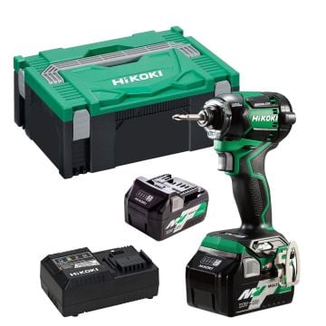 HiKOKI WH36DCJRZ 36v MULTI VOLT Cordless Brushless 1/4" Impact Driver Inc 2x 2.5Ah/5.0Ah Batts