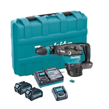Makita HM001GD201 40v Max XGT SDS Max Demolition Hammer Inc 2x 2.5Ah Batts