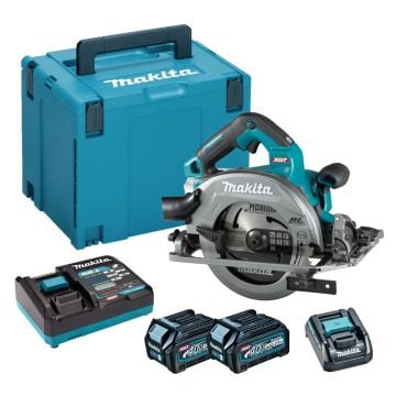 Makita HS004GD203 40v Max XGT AWS Brushless Circular Saw 190mm Inc 2x 2.5Ah Batteries