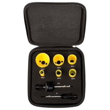 Starrett KFC06021 6 Pcs Bi-Metal Fast Cut Electrician's Hole Saw Kit 16-51mm