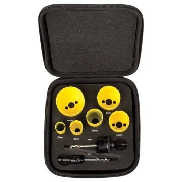 Starrett KFC06023 6 Pcs Bi-Metal Fast Cut General Purpose Hole Saw Kit 22-64mm