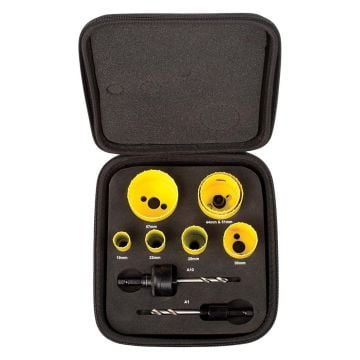 Starrett KFC07021 7 Pcs Bi-Metal Fast Cut Plumber's Hole Saw Kit 19-57mm