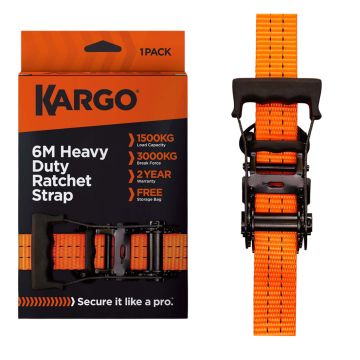 Kargo RS/HD/3356/1PK 35mm x 6m Heavy Duty Ratchet Strap