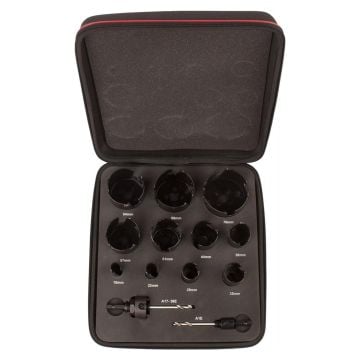 Starrett KMP11021 General Purpose TCT Hole Saw Kit 19-76mm x13 Pcs + 1x XA014C Carbide Tipped Pilot Drill