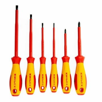 KNIPEX 00 20 12 V02 VDE Slotted/Phillips Screwdriver Set x6 Pcs