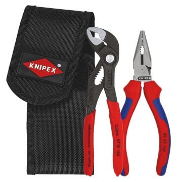KNIPEX 00 20 72 V06 Mini Water Pump & Combination Pliers Set In Belt Tool Pouch x2 Pcs