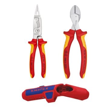 KNIPEX 00 31 30 BK V01 Electrical Installations Set x3 Pcs