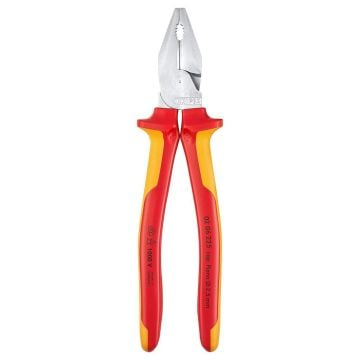 KNIPEX 02 06 225 Insulated VDE High Leverage Combination Pliers 
