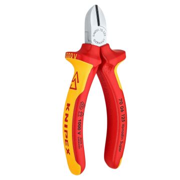 KNIPEX 70 06 125 Insulated VDE Diagonal Cutter With Multi-Component Grips 125mm