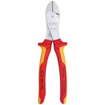 KNIPEX 74 06 200 Insulated VDE High Leverage Diagonal Cutters 200mm