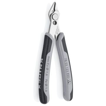 KNIPEX 78 03 125 ESD Electronic Super Knips Pliers With Multi-Component Grips 125mm