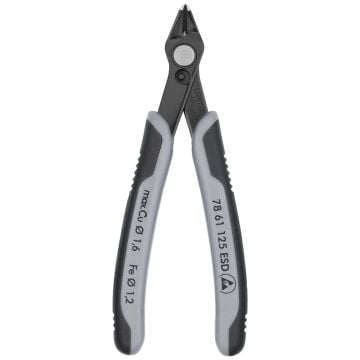 KNIPEX 78 61 125 ESD Electronic Super Knips Pliers With Multi-Component Grips 125mm