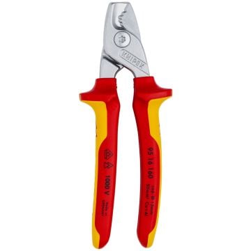 KNIPEX 95 16 160 Insulated VDE StepCut Cable Shears 160mm