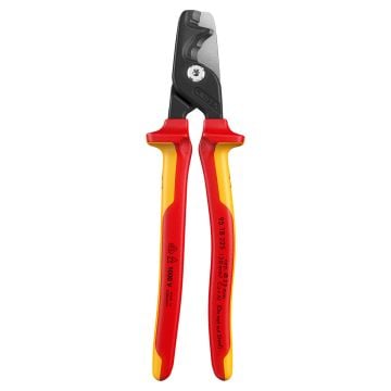 KNIPEX 95 18 225 StepCut XL VDE Cable Shears With Step Cut Insulating
