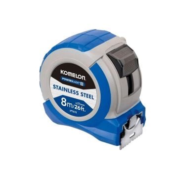 Komelon KOMIPT87E Stainless Steel PowerBlade Pocket Tape Measure 8m/26ft