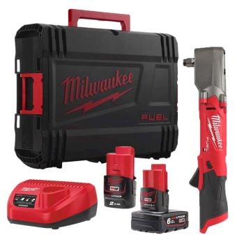 Milwaukee M12 FUEL FRAIWF12-622X 12v 1/2" Right Angle Impact Wrench Inc 1x 2.0Ah & 1x 6.0Ah Batts
