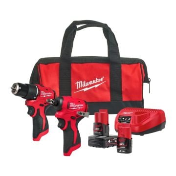 Milwaukee M12 FUEL BLPP2B-422B 12v Twin Pack Drill Driver & Impact Driver Inc 2x Batteries