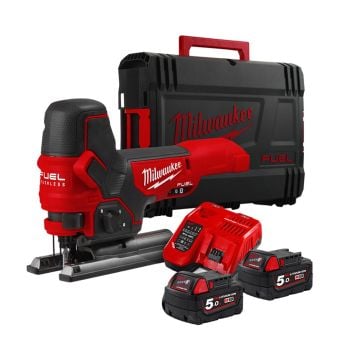 Milwaukee M18 FUEL FBJS-502X 18v Brushless Body Grip Jigsaw Inc 2x 5.0Ah Batts