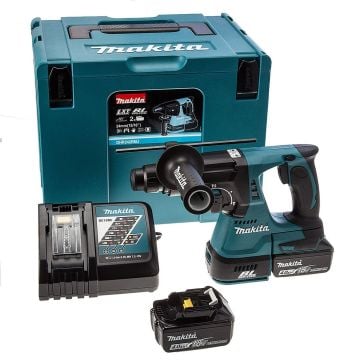 Makita DHR242RMJ 18v LXT 24mm SDS+ Plus Brushless Rotary Hammer Drill inc 2x 4.0Ah Batts