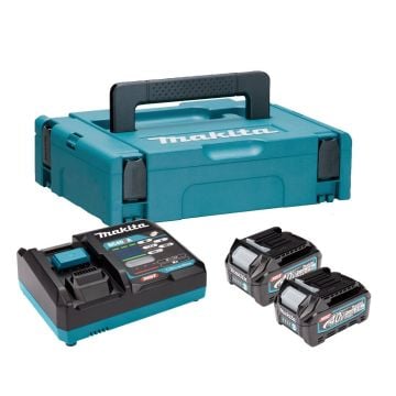 Makita 191J85-8 40v Max XGT Power Source Kit Inc 2x 2.5Ah Batts, 1x DC40RA Charger & Makpac Carry Case