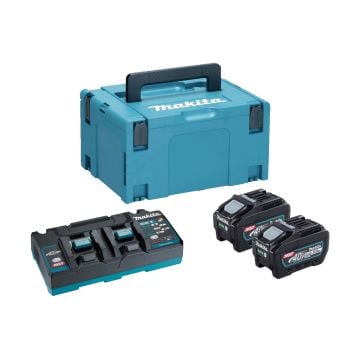 Makita 191U19-7 40v Max XGT Power Source Kit Inc 2x 5.0Ah Batts, 1x DC40RB 110v Charger In Makpac Carry Case