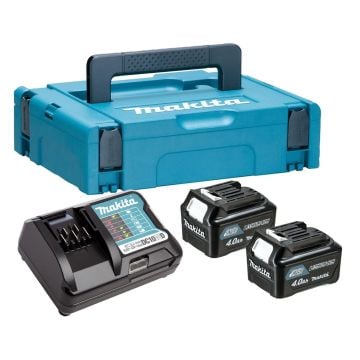 Makita 197638-1 10.8v/12v Max CXT Power Source Kit Inc 2x 4.0Ah Batts, 1x DC10WD Charger & Makpac Case
