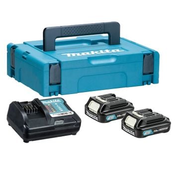 Makita 197646-2 10.8v/12v Max CXT Power Source Kit Inc 2x 2.0Ah Batts, 1x DC10WD Charger & Makpac Carry Case
