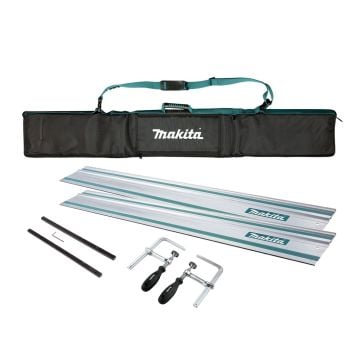 Makita Guide Rail Full Kit Inc 2x 1.5m Rails, Joining Bar, Clamps & Carry Case