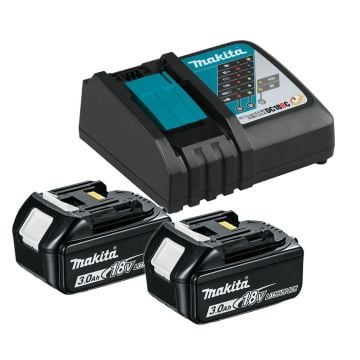 Makita 18v LXT 3Ah Battery & Charger Kit inc 2x 3.0Ah Batts & DC18RC Charger