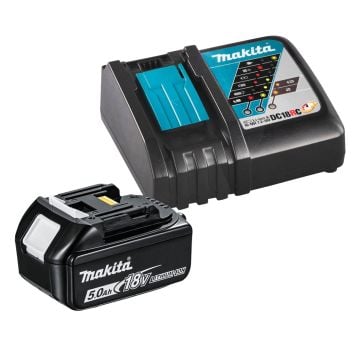 Makita 18v LXT Battery & Charger Kit Inc 1x 5.0Ah Battery & DC18RC Charger
