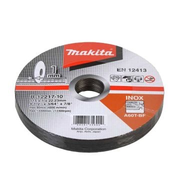 Makita B-12217-10 Thin Inox Cutting Discs x10 Pcs 115mm / 4.5"
