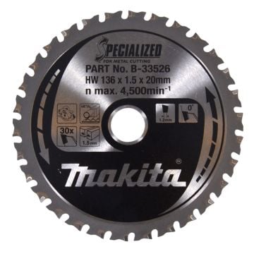 Makita B-33526 Specialized Circular Saw Blade 136mm x 20mm x 30T For DCS550 / DCS552
