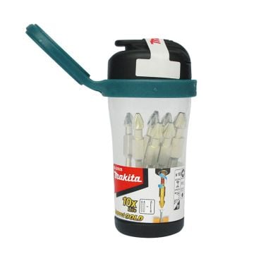 Makita B-52928 Impact Gold Xtreme Torsion Double Ended PZ2 Bits 65mm x 1/4" Pack of 10