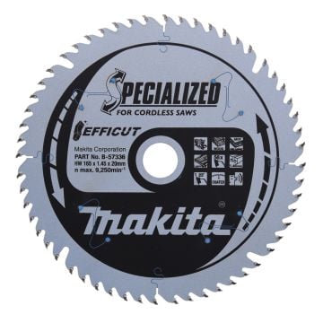 Makita B-57336 Specialized 165mm x 20mm x 56T Efficut Circular Saw Blade