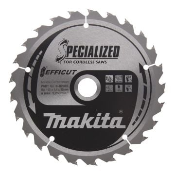 Makita B-62985 Specialized 165mm x 20mm x 25T Efficut Circular Saw Blade