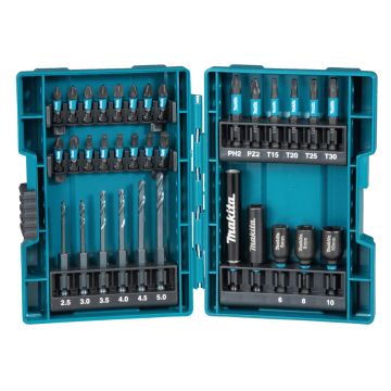 Makita B-66896 Impact Black Bit Set In Plastic Case x33 Pcs