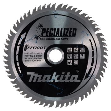 Makita B-69864 Specialized 165mm x 20mm x 60T Efficut Circular Saw Blade