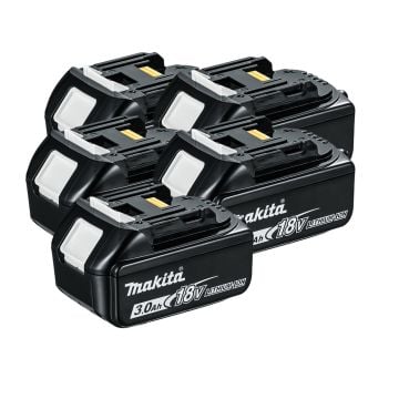 Makita BL1830X5 18v LXT 3.0Ah Li-Ion Battery x5 Pack