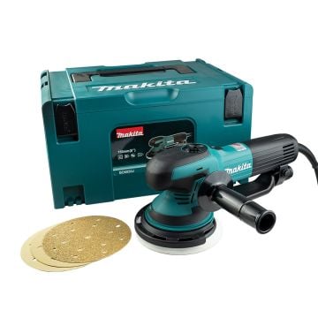 Makita BO6050J Random Orbit Sander 150mm In Makpac Carry Case