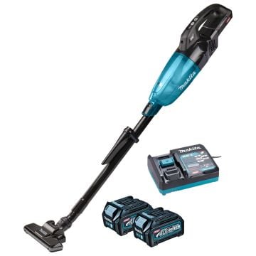 Makita CL001GD205 40v Max XGT Cordless Brushless Vacuum Cleaner Black Inc 2x 2.5Ah Batts